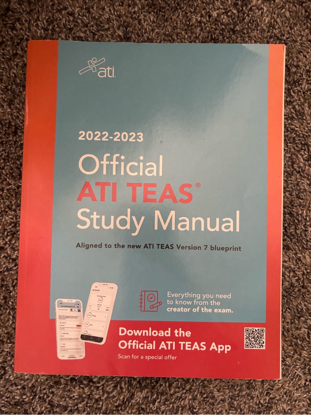 TEAS Official Study Manual - Blue & Coral